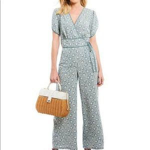 Chelsea & Violet Floral Wrap Jumpsuit L